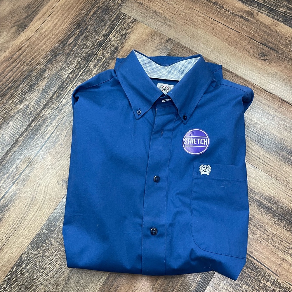Cinch Men's Button-Down Shirt - Royal Blue